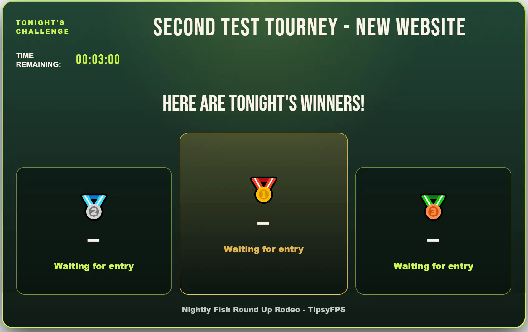 Virtual Angler League community account screen