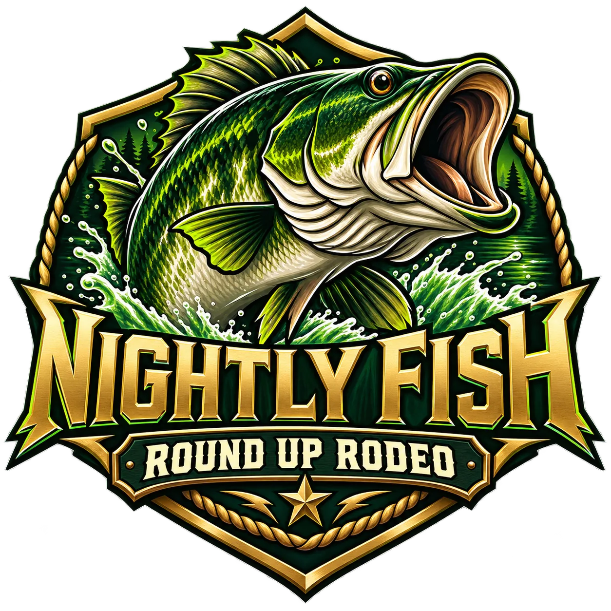 Nightly Fish Round Up Rodeo logo